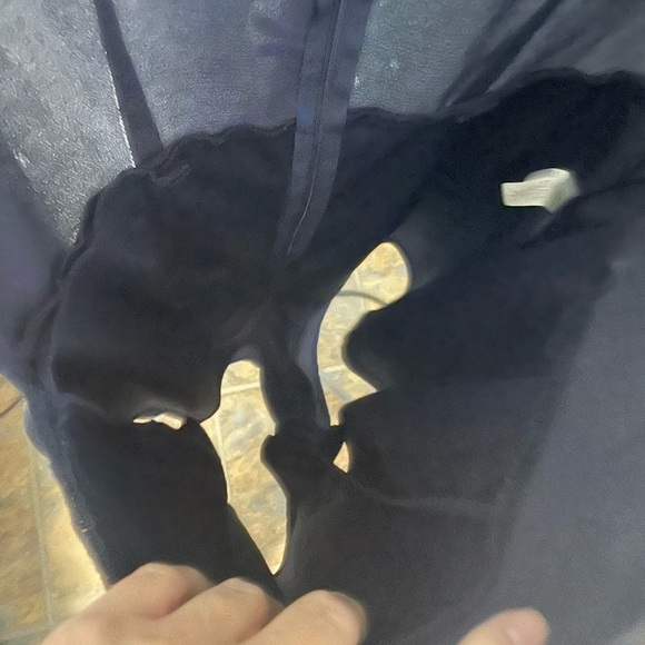 She + Sky Navy Blue Short Sleeve V Neck Romper‎ Sz L - Picture 7 of 11